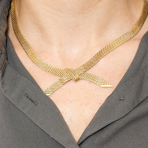 Collier Collier passementerie or jaune 58 Facettes ENG10528