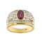 Bague 55 Bague bandeau rubis diamants 58 Facettes 30811