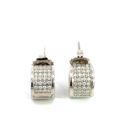 Boucles d'oreilles Boucles d'oreilles en or blanc et diamants 58 Facettes UN0036