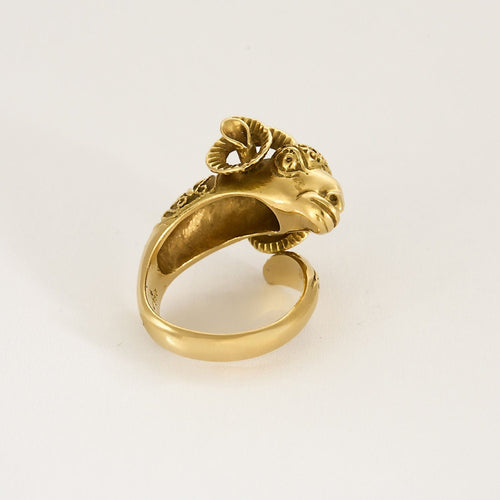 Bague 51,5 Bague bélier en or jaune 58 Facettes ARR2004