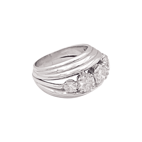 Bague 53 Bague platine, diamants. 58 Facettes 34295