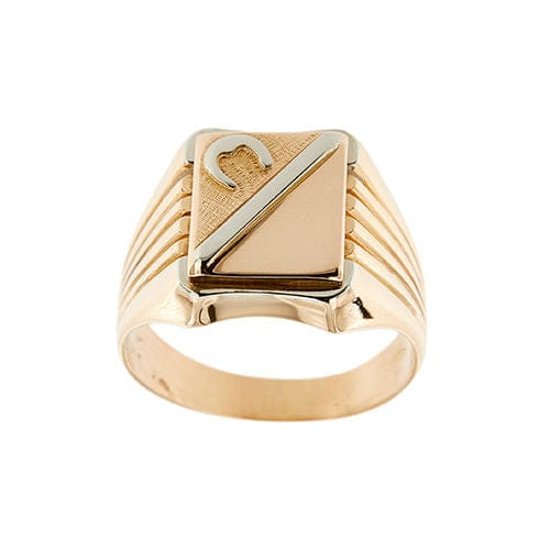 Bague 60 Bague porte-bonheur pour homme en or deux pièces 58 Facettes 34590