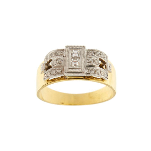 Bague Bague deux ors et diamants 58 Facettes 30163