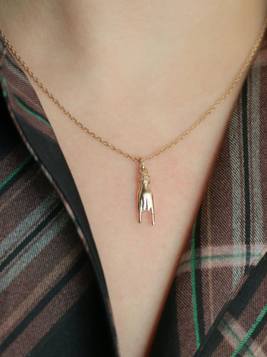 Pendentif Pendentif Charms main signe des cornes or jaune 58 Facettes 1099.15