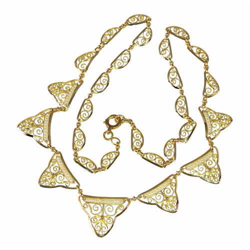 Collier Une cascade de nœuds : collier victorien en or et perles 58 Facettes 24086-0039