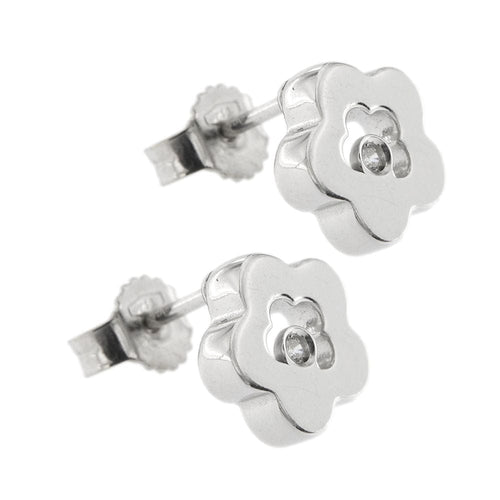 Boucles d'oreilles Boucles d'oreilles fleurs avec diamants 58 Facettes 27897