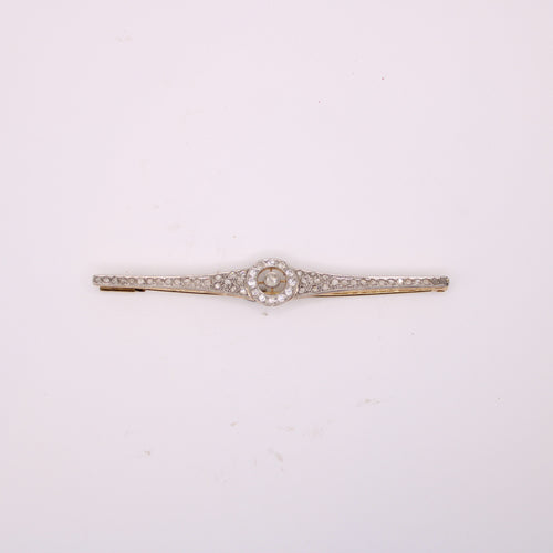 Broche Broche Art déco Diamants Deux ors 58 Facettes