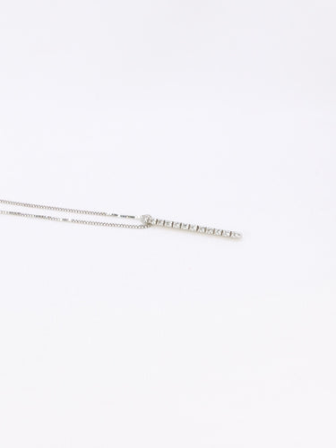 Collier Collier diamant barrette verticale or blanc 58 Facettes 1094.2