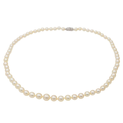 Collier Collier Sautoir Or blanc Perle 58 Facettes 2940374CN