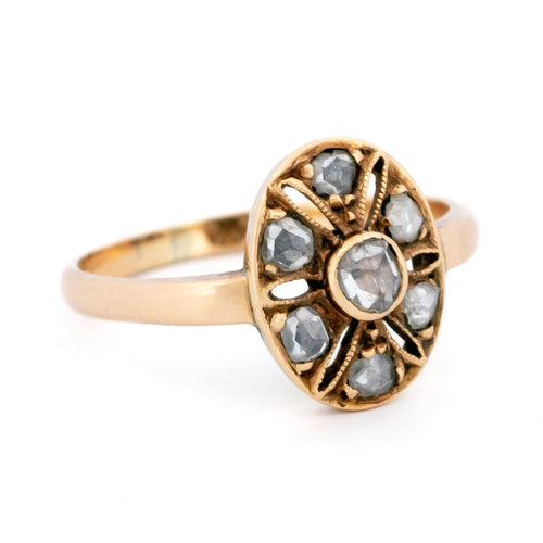 Bague 54 Bague diamant de forme ovale 58 Facettes 9C9C6547271F41A4A36536569F58E921