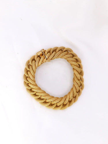 Bracelet Bracelet vintage maille tressée or jaune 58 Facettes J226