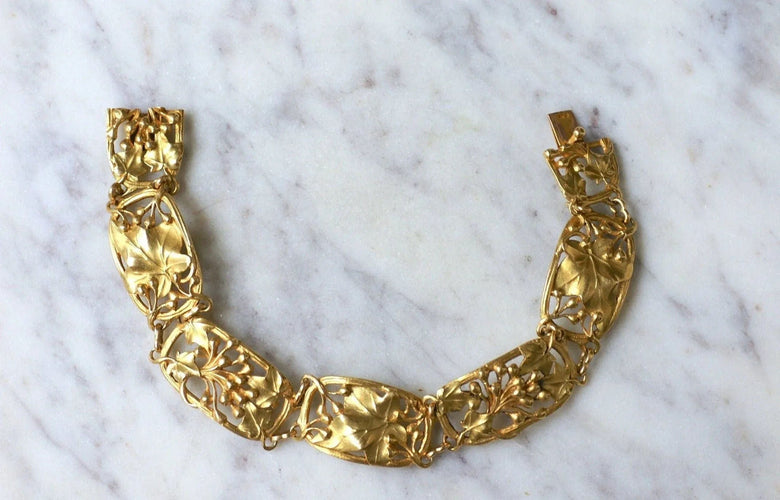 Bracelet Bracelet Art Nouveau Arnould en Or Jaune 58 Facettes