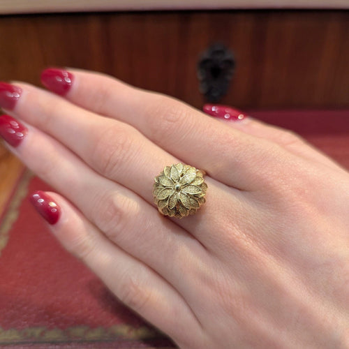 Bague 55.5 Bague Florale en Or Jaune 58 Facettes 32239