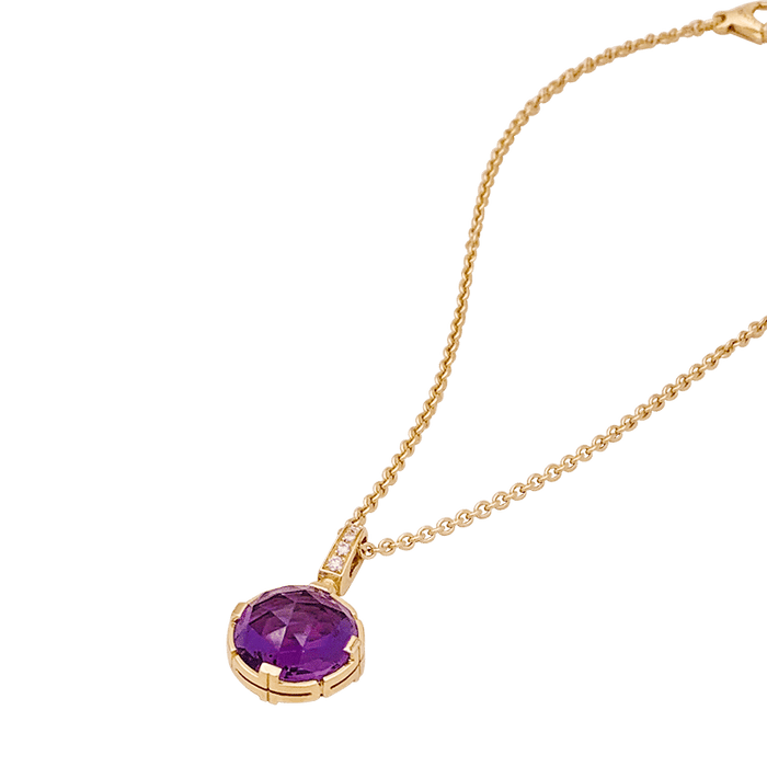 Halskette Bulgari, "Parentesi Cocktail", Roségold, Amethyst, Diamanten.