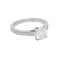 Bague Bague solitaire accompagné 1.04 ct, or blanc. 58 Facettes 30717
