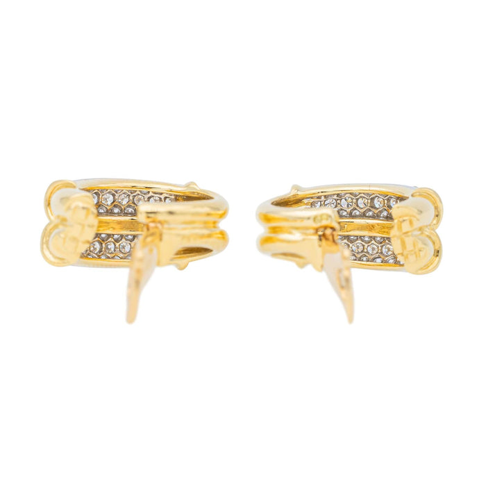 Boucles d'oreilles Piaget Boucles d'oreilles Créoles Or jaune Diamant 58 Facettes 3263782CN