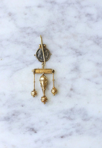 Boucles d'oreilles Mono boucle d'oreille néo étrusque or 58 Facettes