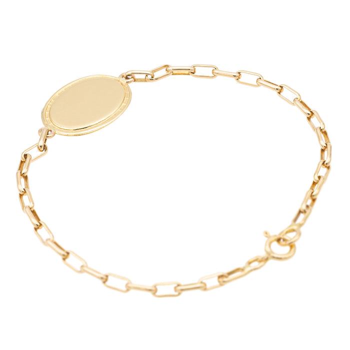 Geelgouden stoeprandarmband