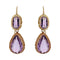 Boucles d'oreilles Pendants d'oreilles ancien or et améthystes 58 Facettes 24-240