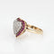 Bague Vintage Pave Diamond Ruby Heart Ring 14k Yellow Gold Sz 5 Cocktail Fine Jewelry 58 Facettes G13502