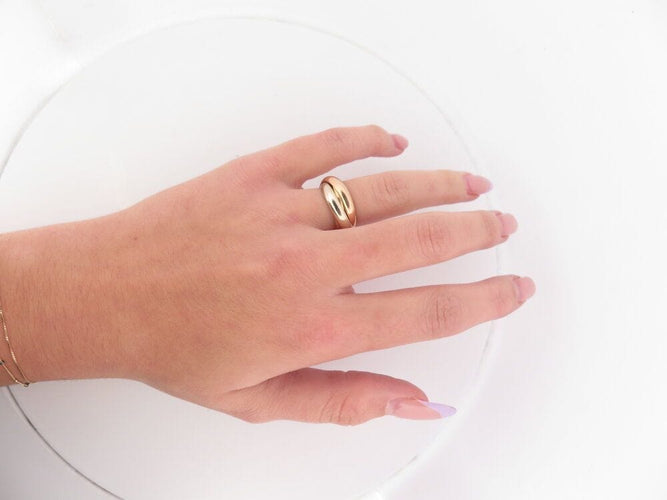 Bague 53 vintage bague CARTIER trinity mm 3 ors or 58 Facettes 263552