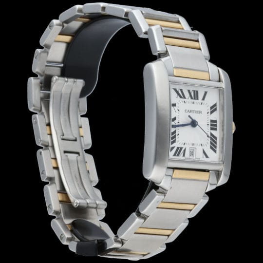 Montre Cartier Montre Tank Francaise Moyen Or Acier 58 Facettes MT39714