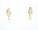 Boucles d'oreilles Boucles d'oreilles en or jaune et blanc avec perles et diamants 58 Facettes