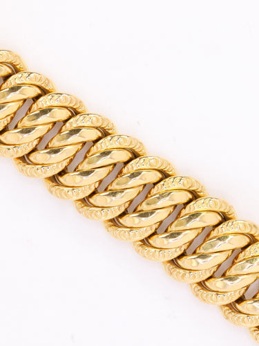 Bracelet Bracelet maille américaine or jaune 2 cm 58 Facettes 1165.1