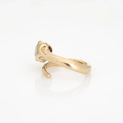 Bague 54 Bague Serpent Rubellite Serpent Enroulé Or Jaune 58 Facettes G13489