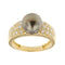 Bague 58 Bague perle de Tahiti et diamant 58 Facettes 38116
