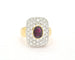 Bague Bague en or avec rubis et diamants autour 58 Facettes