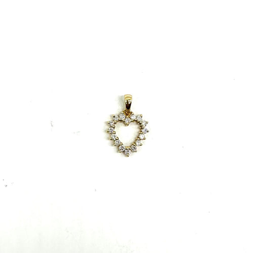 Pendentif Pendentif cœur or jaune et diamants 58 Facettes Z15B51681