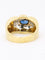 Bague 54.5 Bague godrons or jaune saphir ovale diamants 58 Facettes 1160