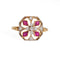 Bague 53 Bague édouardienne antique en or jaune, platine, rubis et diamants 58 Facettes G13951