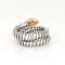 Bague Bague Bulgari Serpenti Tubogas en or 18 carats et acier flexible, taille 9, bijou d'occasion représentant un serpent 58 Facettes G14146