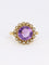 Bague 52 Bague marguerite ancienne or jaune amethyste perles fines 58 Facettes 1102.6