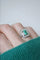 Bague 56 Bague Émeraude Colombienne 2.00 Cts et Diamants Style Art Déco 58 Facettes
