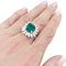 Bague 53 Bague or blanc, diamants, émeraude. 58 Facettes 33994