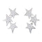 Boucles d'oreilles Boucles d'oreilles étoile en or blanc 18 carats, 3 niveaux, bijoux célestes raffinés 58 Facettes G13892