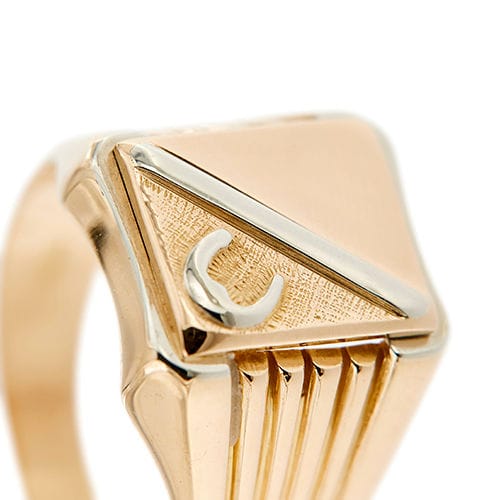 Bague 60 Bague porte-bonheur pour homme en or deux pièces 58 Facettes 34590