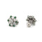 Boucles d'oreilles Boucles d'oreilles Flocons - Or blanc, Emeraudes et Diamants 58 Facettes 250356R