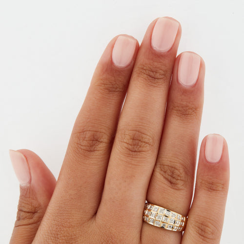 Bague 52 Bague or jaune et diamants 58 Facettes Ref 1052/18