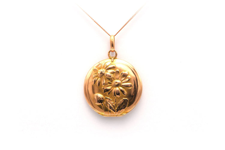 Pendentif Pendentif Art Nouveau en or jaune 58 Facettes B386