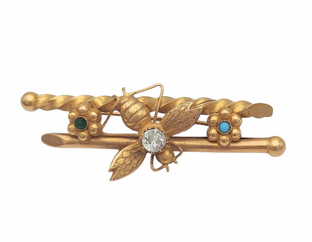 Broche Broche animalière ancienne or jaune  diamant 58 Facettes