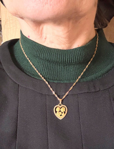 Collier Pendentif amoureux de Peynet et sa chaine en or 58 Facettes