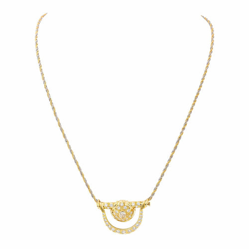 Collier Collier Or jaune, Or blanc Diamant 58 Facettes 4462736CN