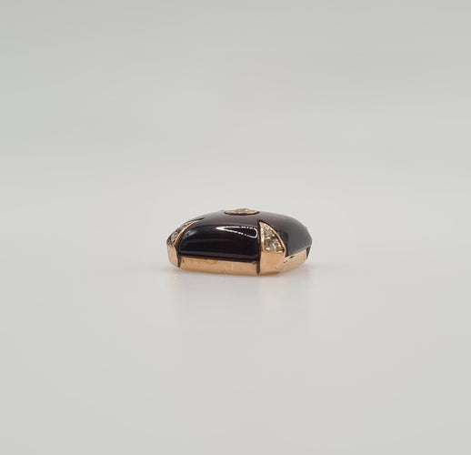 Pendentif Pendentif or rose grenat et diamants 58 Facettes