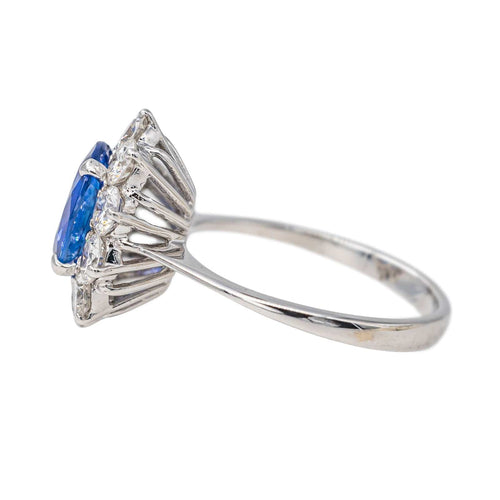 Bague 52 Bague Pompadour Or blanc Saphir, Diamant 58 Facettes 3538187CN