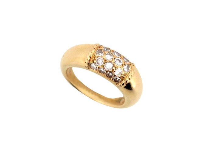 Bague 49 bague VAN CLEEF & ARPELS philippine t49 sertie diamants 0.54ct or jaune 18k 58 Facettes 268619