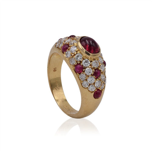 Bague CARTIER - BAGUE VINTAGE RUBIS ET DIAMANTS 58 Facettes